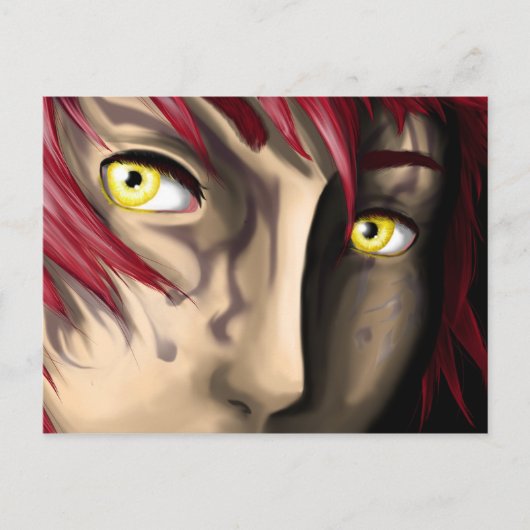 Random Boy im Emo-Modus Postkarte (Vorderseite)