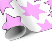 Random Bright Pink Stars Geschenkpapier (Rolleneckpunkt)