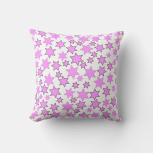 Random Bright Pink Stars Kissen