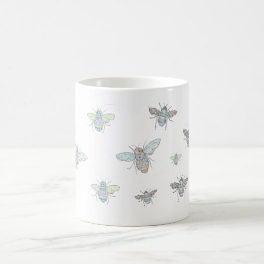 Random Bumble Bees Kaffeetasse (Mittel)