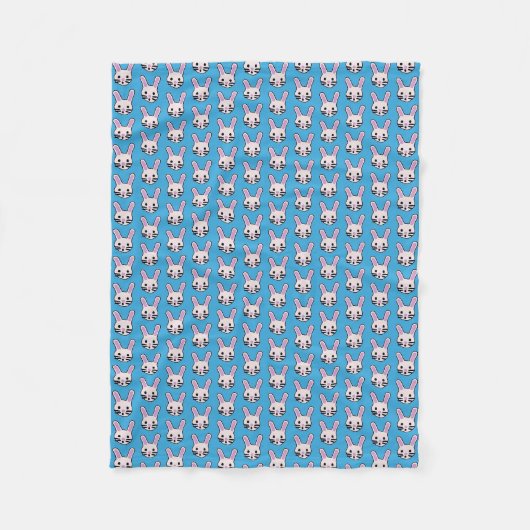 Random Bunny Faces Fleecedecke (Vorderseite)