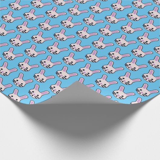 Random Bunny Faces Geschenkpapier (Ecke)