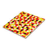 Random Checkered Pixel Art - Rot & Gelb Fliese (Seite)