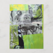 Random Collage of  Vintage Faces Postkarte (Vorderseite)