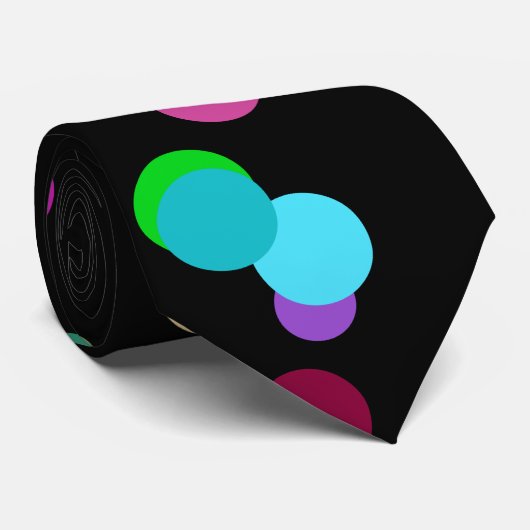 Random Colored Dots Krawatte (Gerollt)