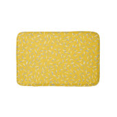 Random Confetti Flecks, Senfgelb, Grau Badematte (Vorderseite)