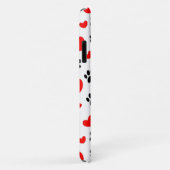 Random Dog Paw Prints und Rote Herzen Case-Mate iPhone Hülle (Hinten/Rechts)