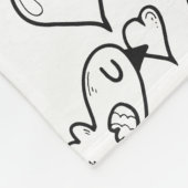 Random Doodles Birds, Herz und Kirschmuster Fleecedecke (Ecke)