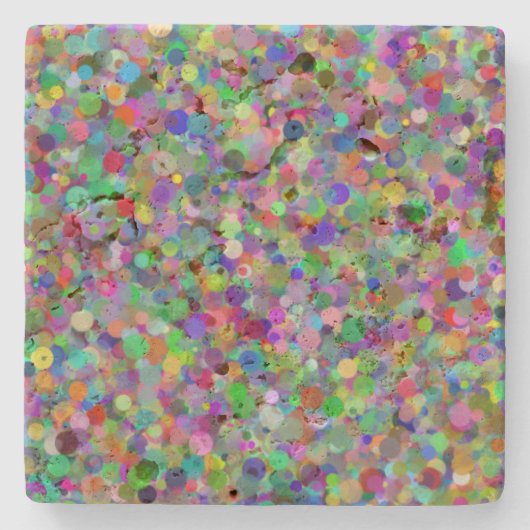 Random Dot Travertine Untersetzer (Vorderseite)