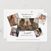 Random Family Photo Collage Birth Announcement  Ankündigung (Vorne/Hinten)