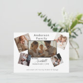 Random Family Photo Collage Birth Announcement  Ankündigung (Stehend Vorderseite)