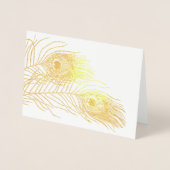 Random Feather Gold Foil Card Folienkarte (Vorderseite)