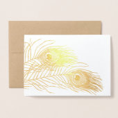 Random Feather Gold Foil Card Folienkarte (Vorderseite mit Umschlag)