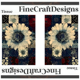 Random Floral Tile Collage Decoupage L&R 152 Seidenpapier