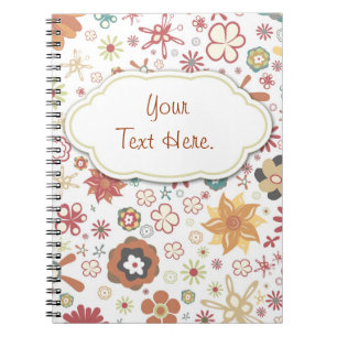 Random Fun Flower Garden Notebook Notizblock