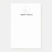 Random Gedanken Afro Post-it Klebezettel (Vorderseite)