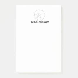 Random Gedanken Afro Post-it Klebezettel