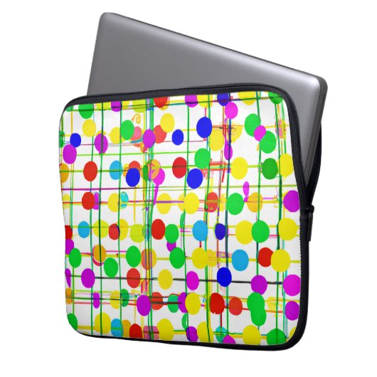 Random Geometric Muster Laptopschutzhülle (Vorderseite Links)