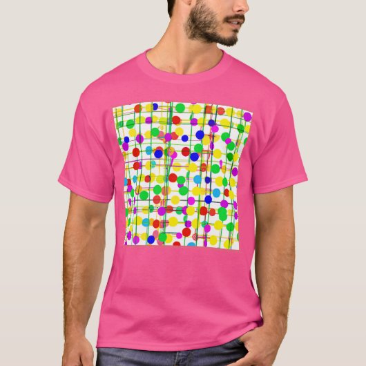 Random Geometric Muster T-Shirt (Vorderseite)