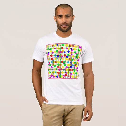 Random Geometric Muster T-Shirt (Vorne ganz)