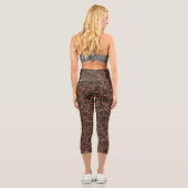 Random-geometrischer abstrakter Druck Capri Leggings (Rückseite)