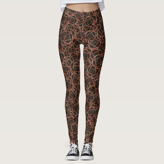 Random-geometrischer abstrakter Druck Leggings (Vorderseite)