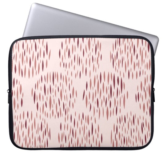 Random geometrischer Hintergrund. Nahtloses Muster Laptopschutzhülle (Vorderseite)