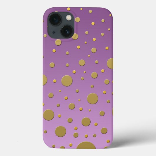 Random Gold Punkte auf Lila Design Case-Mate iPhone Hülle (Rückseite)