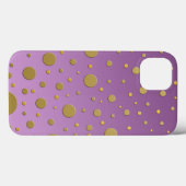 Random Gold Punkte auf Lila Design Case-Mate iPhone Hülle (Rückseite (Horizontal))