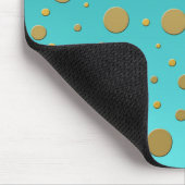 Random Gold Punkte auf Türkis Modernes Muster Mousepad (Ecke)