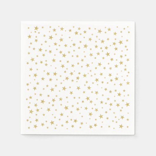 Random Gold Star Muster | Party Serviette (Vorderseite)