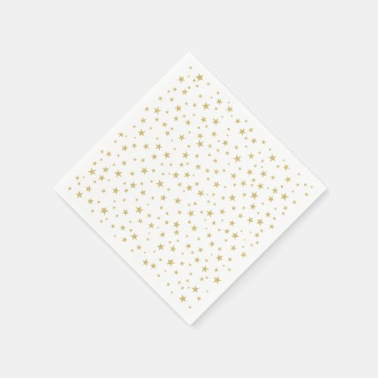 Random Gold Star Muster | Party Serviette (Ecke)