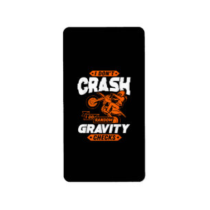 Random Gravity Karos - Motocross & Dirt Bike Adressaufkleber