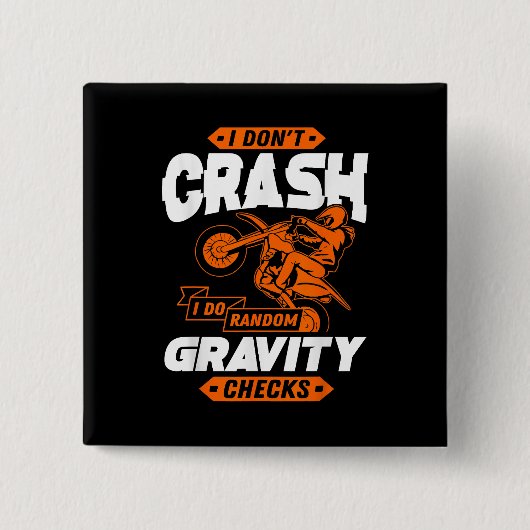Random Gravity Karos - Motocross & Dirt Bike Button (Vorderseite)
