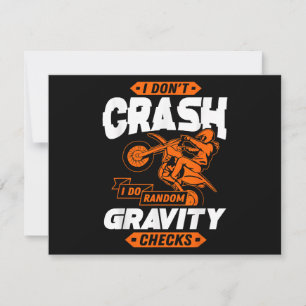 Random Gravity Karos - Motocross & Dirt Bike Feiertagskarte