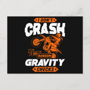 Random Gravity Karos - Motocross & Dirt Bike Feiertagspostkarte