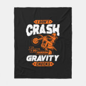 Random Gravity Karos - Motocross & Dirt Bike Fleecedecke (Vorderseite)