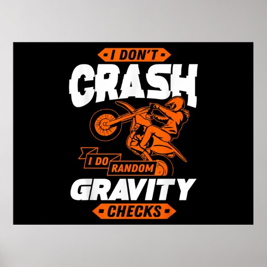 Random Gravity Karos - Motocross & Dirt Bike Poster (Vorne)