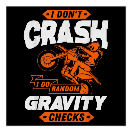 Random Gravity Karos - Motocross & Dirt Bike Poster (Vorderseite)