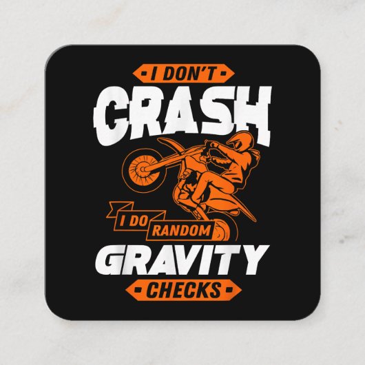 Random Gravity Karos - Motocross & Dirt Bike Quadratische Visitenkarte (Vorderseite)