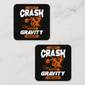 Random Gravity Karos - Motocross & Dirt Bike Quadratische Visitenkarte (Vorne/Hinten)