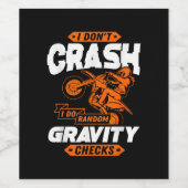Random Gravity Karos - Motocross & Dirt Bike Weinetikett (Einzelnes Label)