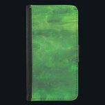 Random Green Abstrakt Painting Samsung Galaxy S5 Geldbeutel Hülle<br><div class="desc">Ein abstraktes Acrylgemälde in verschiedenen Grüntönen.</div>