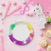 Random-halfton-farbiger Hintergrund Pappteller (Party)