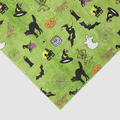 Random Halloween Iconic Muster Green BG Seidenpapier (Ausschnitt)