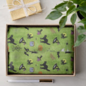 Random Halloween Iconic Muster Green BG Seidenpapier (Geschenk)