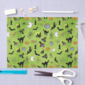 Random Halloween Iconic Muster Green BG Seidenpapier (Handwerk)