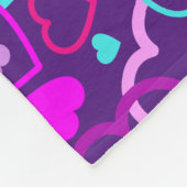Random Hearts Fleece Blanket (Ecke)