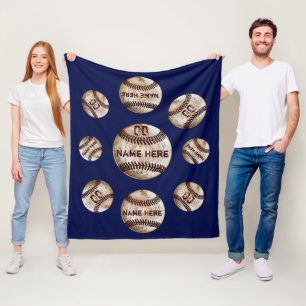 Random-Imitate Vintagen Personalisierte Baseballbl Fleecedecke