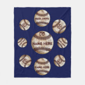 Random-Imitate Vintagen Personalisierte Baseballbl Fleecedecke (Vorderseite)